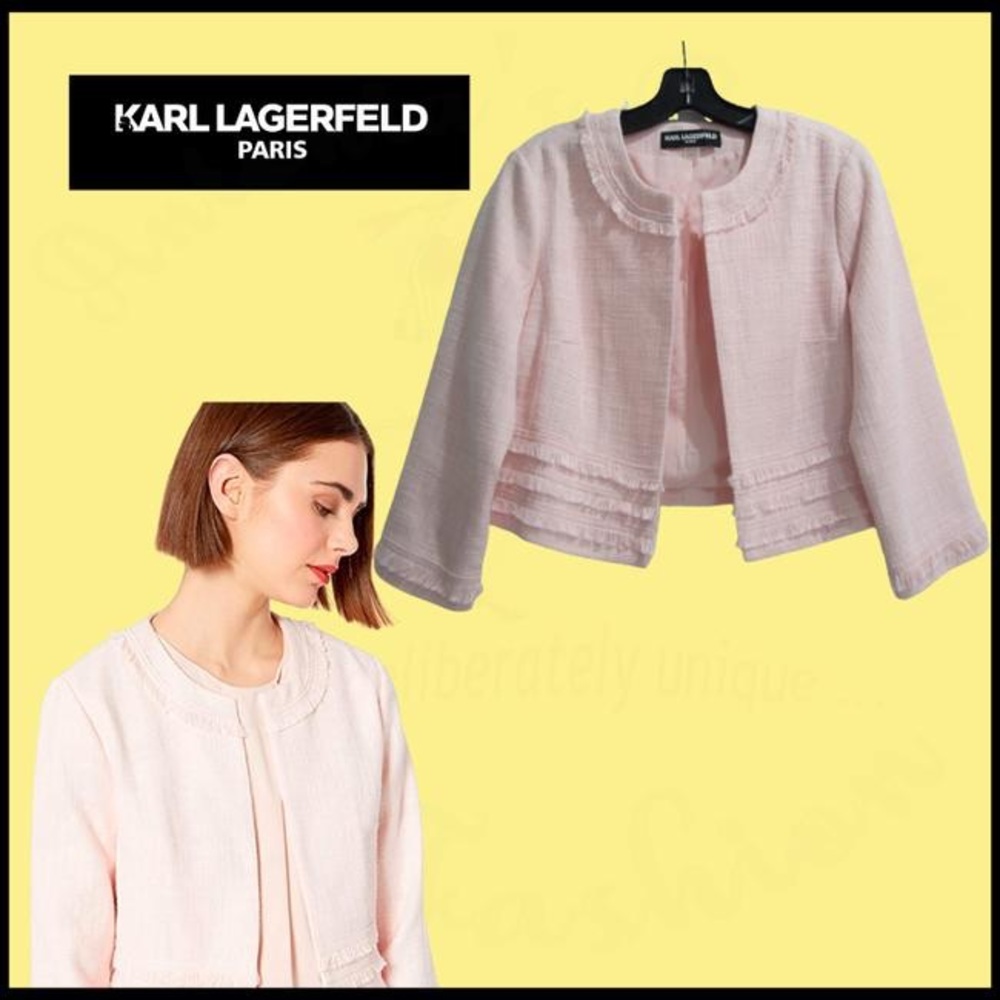 Karl Lagerfeld Pink tweed jacket